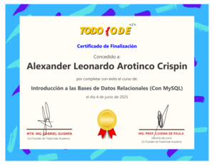 Certificado DB